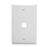 Modular Keystone Faceplate, 1 Port White, 25 pack