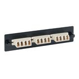 LC Fiber Optic Adapter Panel, 3-Quad LC, 12-Fiber, Beige