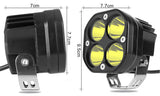 LED Amber Off-Road Spot Light Set, 10-32VDC, 6K Lumen - We-Supply