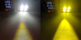 LED Amber/White Off-Road Spot Light Set, 10-32VDC, 6K Lumen - We-Supply