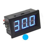 LED Panel Meter, 0-30VDC, Common Ground, Blue