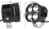 LED White Off-Road Spot Light Set, 10-32VDC, 6K Lumen - We-Supply