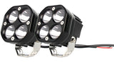 LED White Off-Road Spot Light Set, 10-32VDC, 6K Lumen