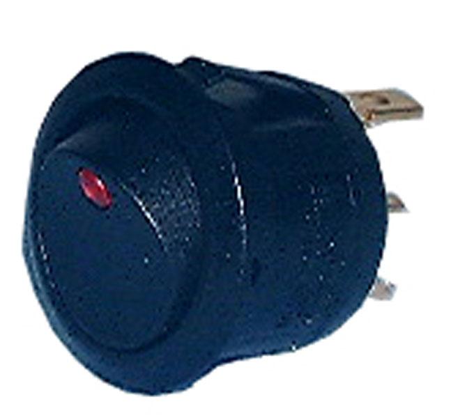 Lighted Rocker Switch: On/Off, Snap Mount, 110V Red – Willy's Electronics