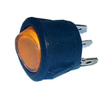 Lighted Rocker Switch: On/Off, Snap Mount, 12V Amber - We-Supply