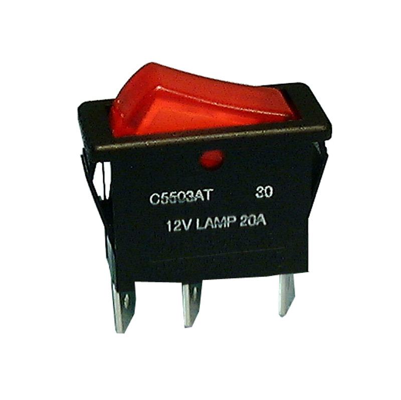 Lighted Rocker Switch Red 12v Lamp On/Off SPST 15A-125V – Willy's ...