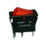 Lighted Rocker Switch Red 12v Lamp On/Off SPST 15A-125V - We-Supply