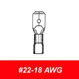 Male Quick Disconnect .187", 22-18AWG, Nylon, 100 pack - We-Supply