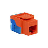 Modular Cat5e EZ RJ45 Keystone Jack, Orange