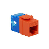 Modular Cat5e HD RJ-45 Keystone Jack, Orange