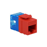 Modular Cat5e HD RJ-45 Jack, Red - We-Supply