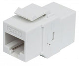 Modular Cat5e RJ-45 Coupler, White - We-Supply