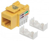 Modular Cat5e RJ-45 Jack, Yellow