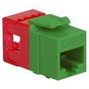 Modular Cat6 HD RJ-45 Keystone Jack, Green