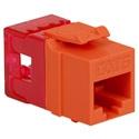 Modular Cat6 HD RJ-45 Keystone Jack, Orange