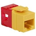 Modular Cat6 HD RJ-45 Keystone Jack, Yellow