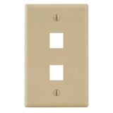 Modular Keystone Faceplate, 2 Port, Ivory - We-Supply