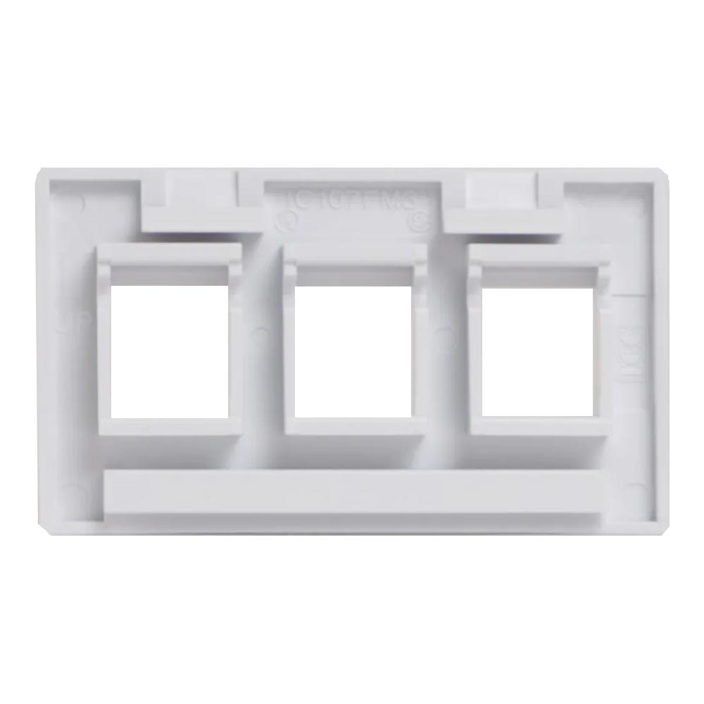 Modular Keystone Furniture Plate, 3 Port, White – Willy's Electronics