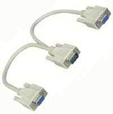 Monitor Y Cable, VGA Male to (2) VGA Females - We-Supply