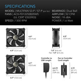 Multifan S3-P Quiet AC Powered Single Fan 120mm - We-Supply