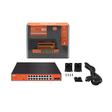 Network Switch, PoE, 16+2 Port, 200W - We-Supply