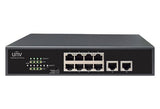 Network Switch, PoE, 8 Port GB + 2 Port Uplink, 130W