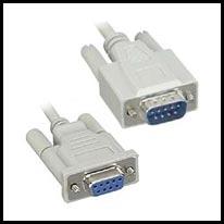 Null Modem Cable, 9 Pin Male to Female, 10 ft – Willy's Electronics