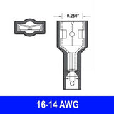 Quick Disconnect Female, 16-14AWG, Blue Nylon, 1000 pack