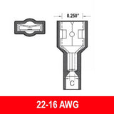 Quick Disconnect Female, 22-16AWG, Red Nylon