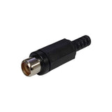 RCA Female Inline Jack, Black