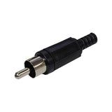 RCA Male Inline Plug, Black