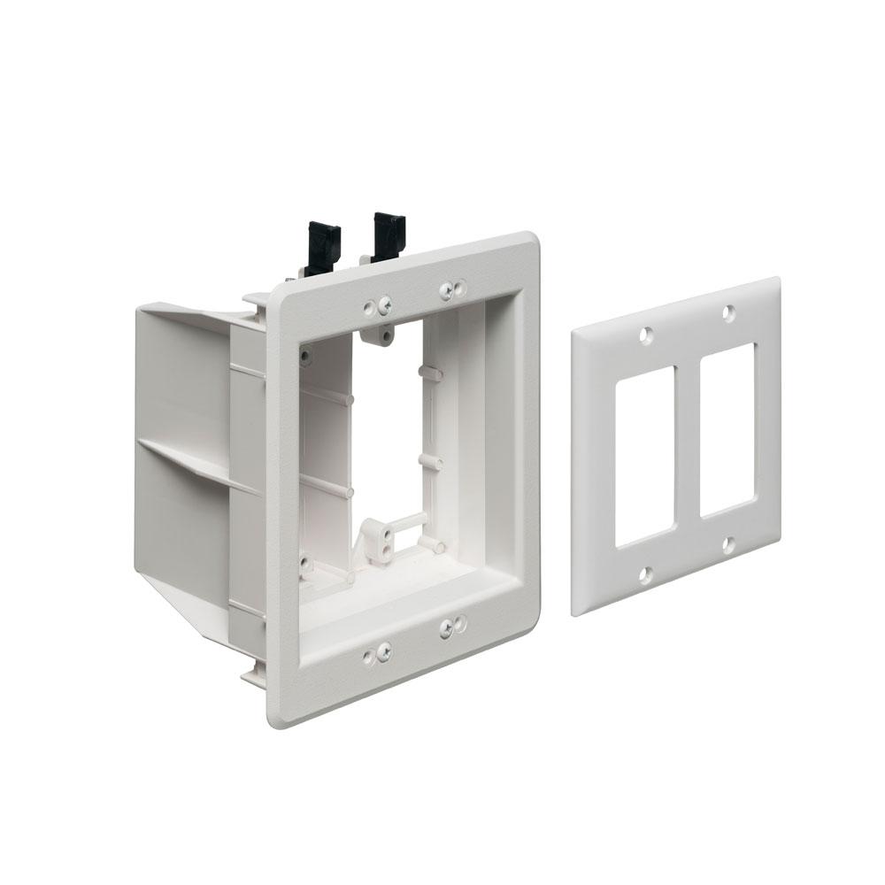 Recessed 2-Gang TV Box for Power and Low Voltage - We-Supply