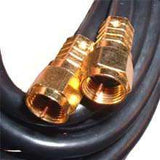 RG6 CATV 25' Cable w/Weatherproof F Type Connectors, Black - We-Supply