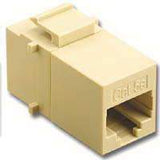 RJ45 White FeedThru Cat5E, Keystone Coupler