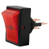 Round Hole Automotive Rocker Switch, Red Light