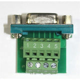 Serial DB9 Male Connector with Terminal Block, Panel Mount - We-Supply