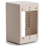 Single Gang Junction Box, 2.77" Deep, PVC, Ivory - We-Supply