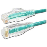 Slim Cat6 UTP Ethernet Patch Cord, 12' Green