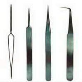 Stainless Steel Assorted Tweezers, 4 1/2