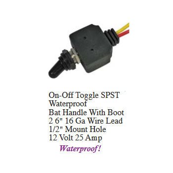 Toggle Switch, On/Off, Weather Proof – Willy's Electronics