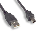 USB 2.0, Type A Male to B 5-Pin Mini Male, Cable 15 foot - We-Supply