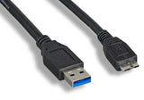 USB 3.0 Patch Cable Type A Male to Micro B Male: 3 ft - We-Supply