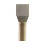 Wire Ferrule, Gray , #12, 100 pack