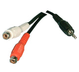 Y-Cable 3.5mm Stereo Plug to 2 RCA Jacks - We-Supply