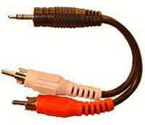 Y-Cable 3.5mm Stereo Plug to 2 RCA Plugs - We-Supply